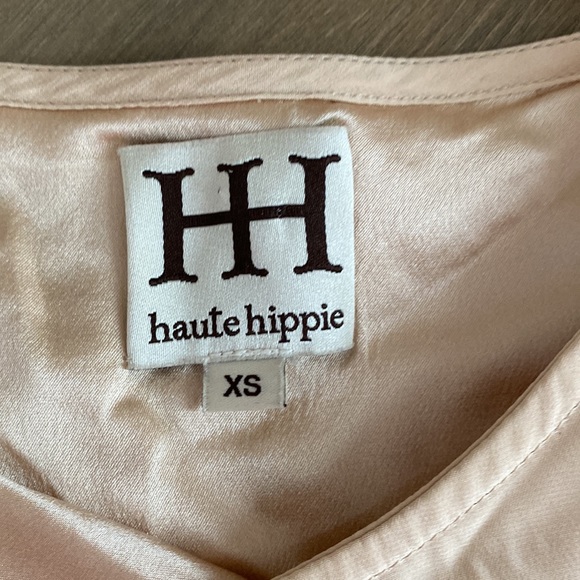 Haute Hippie silk one shoulder mini dress. Size xs - Picture 4 of 7